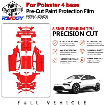 For Polestar 4 Base 2024-2026 Full Body Precut Paint Protection Film PPF TPU Kit