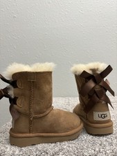 UGG Australia Toddler Bailey Bow II Boot Brown Ribbon Size 6