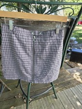 Wild Fable Plaid Mini Skirt Size S Zipper Front Grey  black Women's Lined CuTe