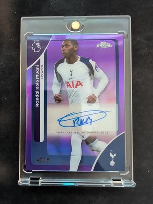 2026 Topps Chrome EPL - Randal Kolo Muani #CA-MI - Purple Refractor Auto /75