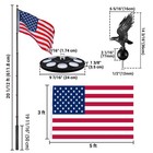 AplusChoice EZ GO 20ft Telescopic Flag Pole Kit Solar Light Eagle Topper Black — photo 7