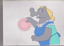 Original Cel Ottifanten Unikat Handgemalt Original Art Otto Waalkes Abwasch 3