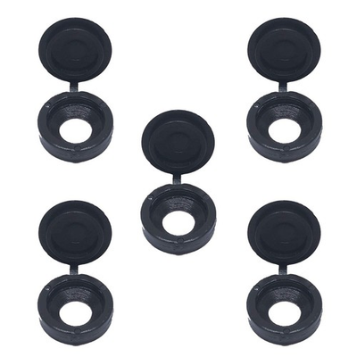 #ad YouU 50 pcs Plastic Hinged Screw Cover Caps Washer Flip Tops Black Black $9.39