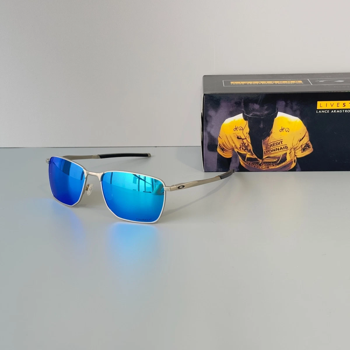 Oakley Silver Blue Sunglasses for Men for sale | eBay