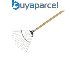 Image of Kent & Stowe 70100062 Stainless Steel Lawn & Leaf Rake FSC K/S70100062