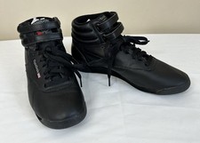 Reebok Classic Freestyle Hi-Top Sneakers VTG Sz. 8.5 Retro 80 s Black