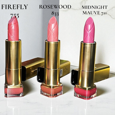 Max Factor 3x Lippenstift Set 755 711 833 Rose Nude Pink Cremig Glanz Pearly Top
