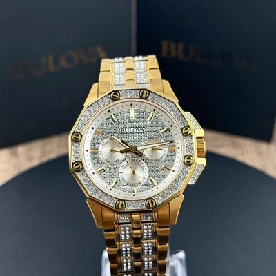 Bulova Octava 98C126 Crystal Dial Gold-Tone Stainless Steel Quartz