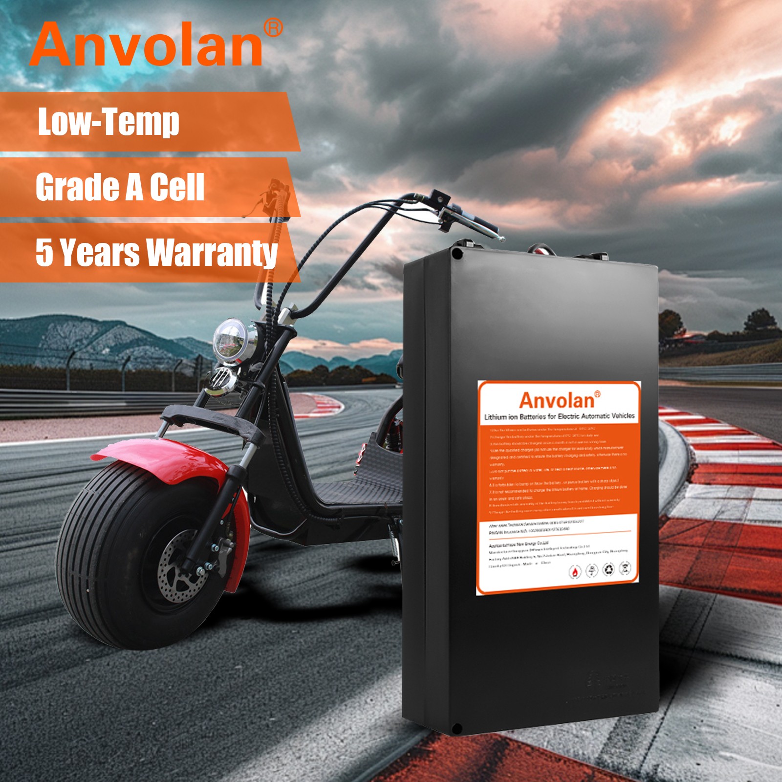 Batteria di ricambio 20AH 60V scooter elettrico Coco Bike Fat scooter elettrico chopper vano piedi