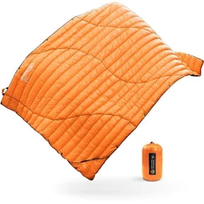 Ultralight Down Camping Blanket - 1.35lbs, 650 Fill Power Puffy Quilt. Compac...