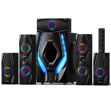 Bobtot Home Theater Systems Surround Sound Speakers,1200 Watts Peak Black