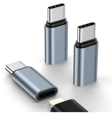 3 Pack Lightning to USB C Adapter [Apple MFi Certified] for iPhone 17e 17 Air