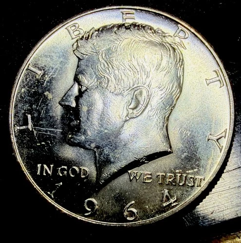 1964-D Kennedy Half Dollar, 90% Silver AU