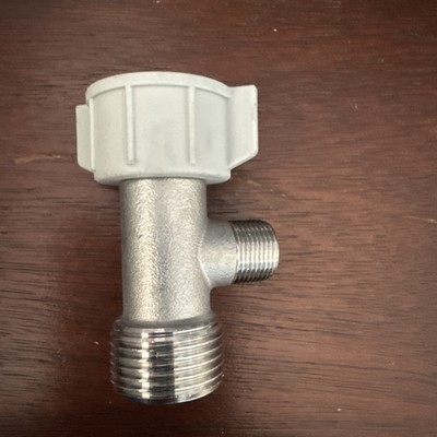 Metal Brass T Adapter Valve 3 Way 7/8 *7/8 * 3/8 , Plastic Head ,  Toilet Bidet