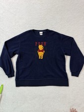 Disney Store Winnie The Pooh Sweatshirt Size XLarge Fleece Vintage Cozy