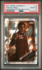 2021 Topps Chrome Sapphire Edition Formula 1 Racing Cards Checklist & Odds 25