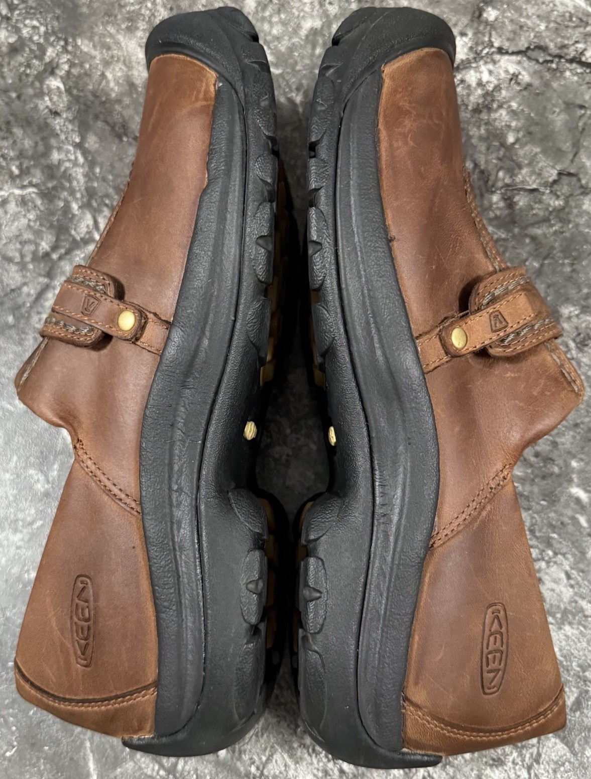 Zoccolo Keen donna Kaci slip on pelle escursionismo passeggio comodo marrone taglia 10