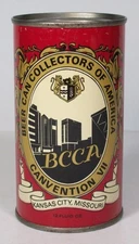1977 BCCA Canvention VII Kansas City Missouri KC's Best Chapter Empty Beer Can