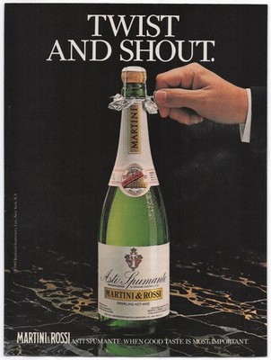 Martini & Rossi Magazine Ad Asti Spumante 1985 Sparkling Wine