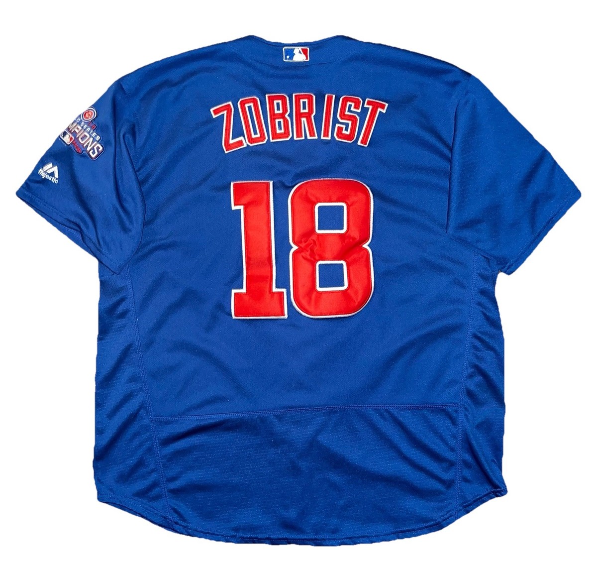 Mens. Majestic Flex Base Chicago Cubs World Series 2016 Zobrist