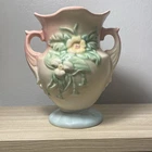 Hull Art Pottery W-4 6 1/2" Wildflower Double Handle Vase USA VTG
