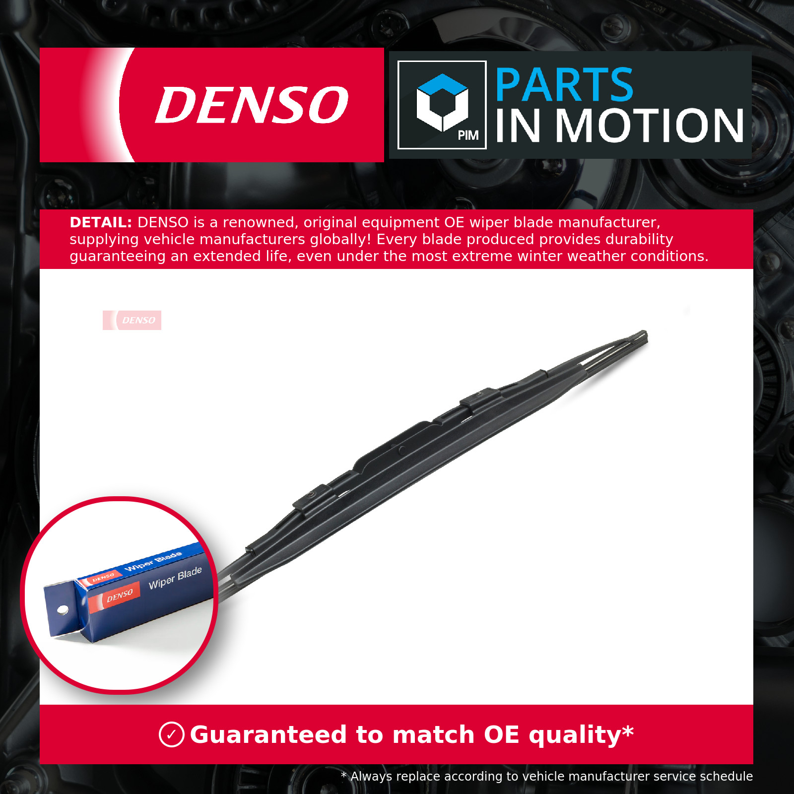 Wiper Blade fits VW POLO Front Drivers Side/Right 94 to 01 Windscreen Denso New