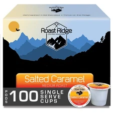 Roast Ridge Single Serve Coffee Pods for Keurig K-Cup Brewers, Salted Caramel,