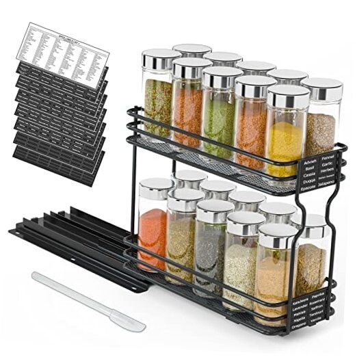 Pull Out Spice Rack Organizer for Cabinet, Heavy Duty Slide Out 4.5