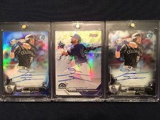 2017 Bowman Chrome - David Dahl - BLUE - AUTO - Refractor - RC - Best-Lot of 3!