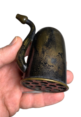 Rare Small Antique Metal Brass Hearing Aid Aids Device Horn