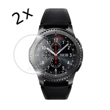 Anti-Bubble Tempered Glass 2x Screen Protector f Samsung Gear S3 Frontier Watch