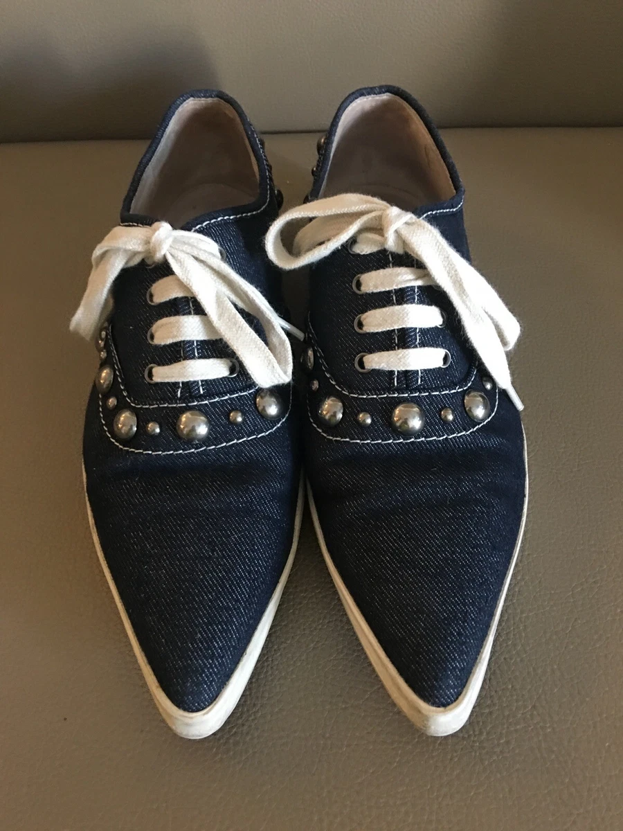 $500+ MARC JACOBS STUDDED JEAN DELANCY SNEAKERS 37 EU 6.5 US