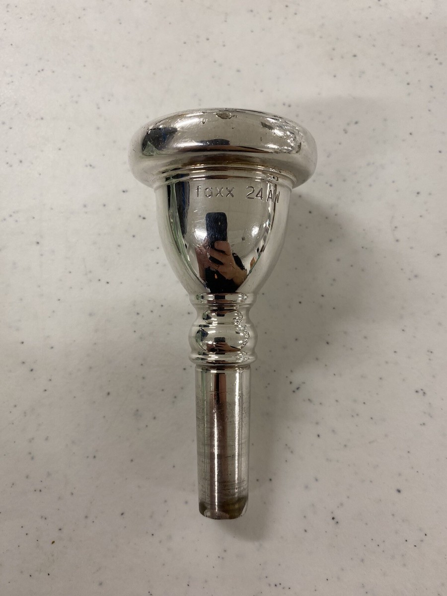 Faxx 24AW Silver Plated Tuba Mouthpiece 24 AW NICE FREE SHIPPING