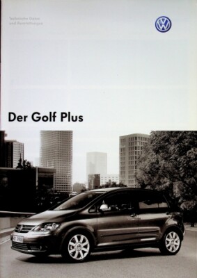 300044) VW Golf V Plus - t. Daten & Ausstattungen - Prospekt 10/2005