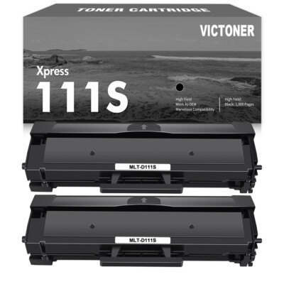 2 Pack MLT-D111S D111 Toner Cartridges fit Samsung Xpress M2020W M2070FW Printer
