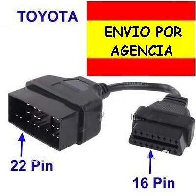 Adaptador Toyota y Lexus 22 pin OBD 16 pin Conexión Conector OBD2 | eBay