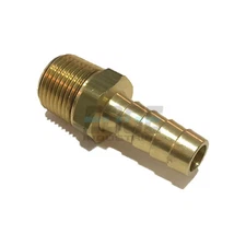 3/8 HOSE ID TO 3/8 MALE BSP BSPT STRAIGHT BRASS FITTING GAS/FUEL/AIR/WATER/WOG