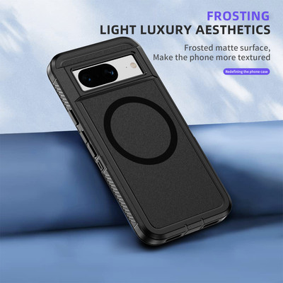 Mag safe Shockproof Case For Google Pixel 9 Pro XL 9 8 Pro 8A Stand Rugged Cover