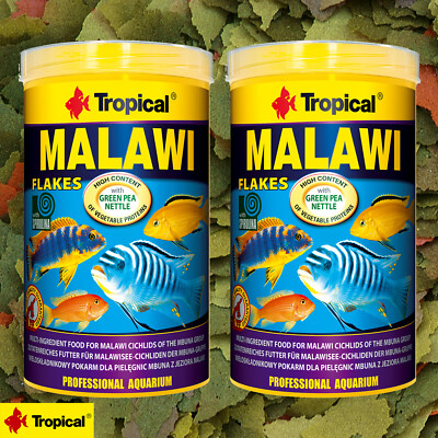 Tropical Malawi Flakes  2x 1L Flockenfutter  MBuna Aquarium Sparpack
