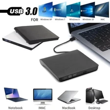 External CD DVD +/-RW Drive Burner DVD Player Reader Writer Optical Disc Drive
