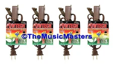 4X Electric 4ft Extension Cord 3 Outlet 2 Prong Electrical AC Power Cable Brown