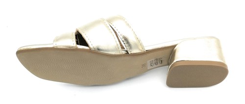 Francesco Brunelli BG4205 sandalo ciabatta pelle platino T 4cm - Imagen 4 de 4