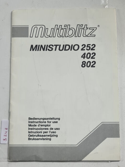 MULTIBLITZ Ministudio 252 402 Gebrauchs Bedienungs-Anleitung Instructions Manual