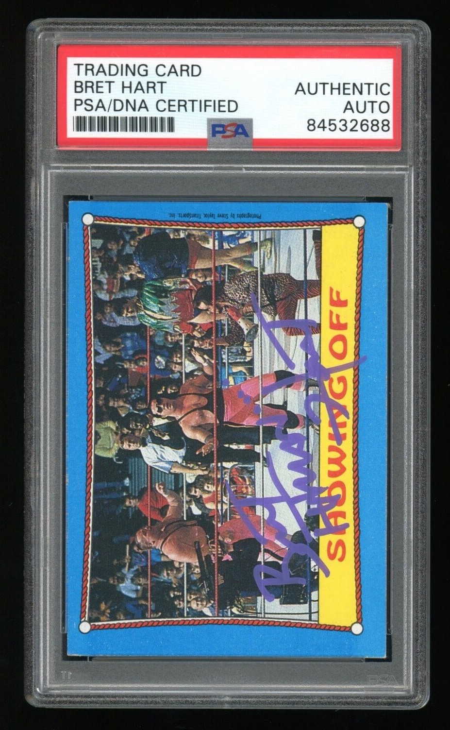Bret Hart PSA/DNA 1987 Topps #63 Signed Autographed Auto Card Rookie RC