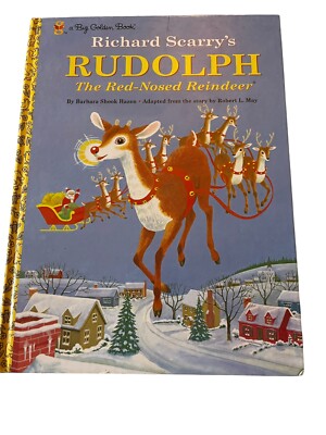 Vintage 1985 Big Golden Book Rudolph the Red Nosed Reindeer Hardcover ...