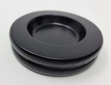 Wood Piano Caster Cups  SET OF 4  Ebony Black - 3.5" Diameter