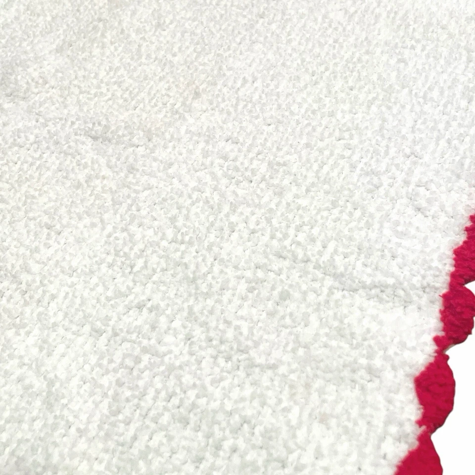 Disney Classic Winnie the Pooh Chenille Baby Blanket Snowman White Red Trim HTF - Image 4 of 4