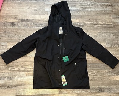 Hunter Ladies Water Resistant Cotton Smock Rain Jacket - Black Size- XL