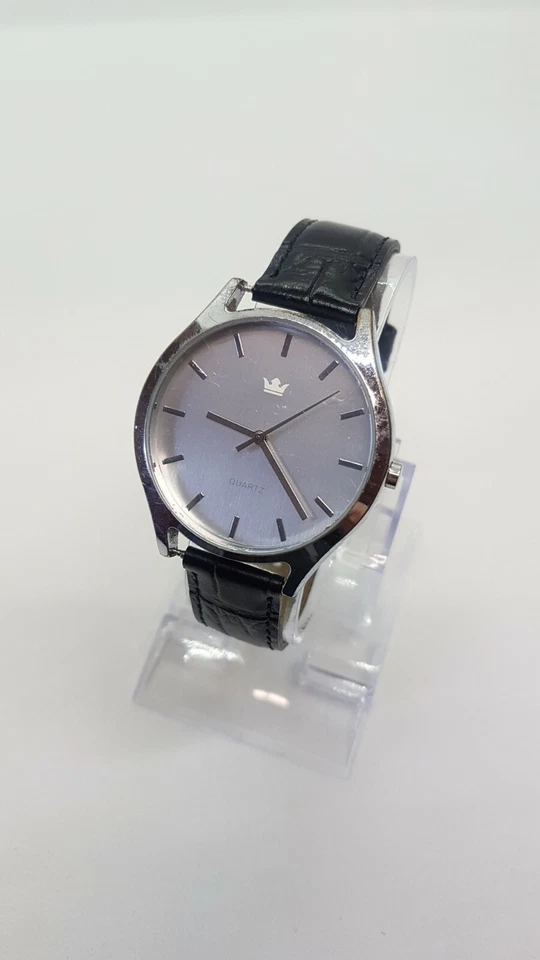 Reloj Mínimo Plateado y Negro 40mm para Hombre y Mujer Relojes Clásicos Vintage Foto 2 de 4