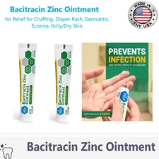 1-4 Pack -Bacitracin Zinc First Aid #1163 Antibiotic Ointment 1oz Tube Each